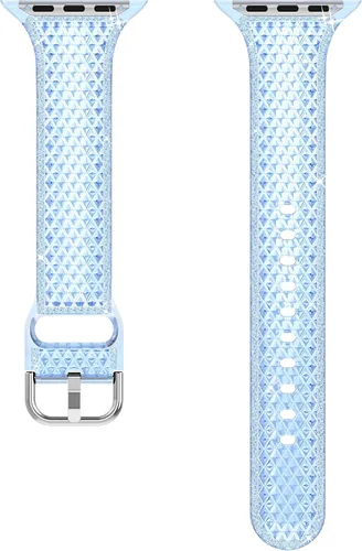 Miniatura 4 de Glitter Diamond Jelly Clear Sport Band Compatible with Apple Watch 45mm 44mm 42mm 41mm 40mm 38mm, iWatch SE2 SE Series 8/7/6/5/4/3/2/1,Waterproof