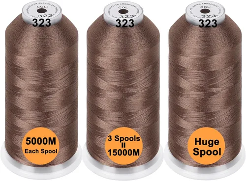 Miniatura 24 de New brothreads - 40 opciones - Varios paquetes de colores surtidos de hilo de poliéster para máquina de bordar, carrete grande de 5000 m para todas