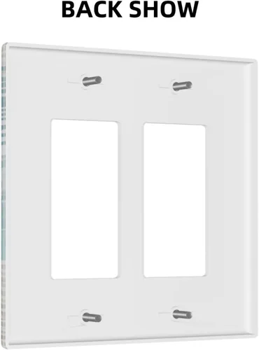 Miniatura 1065 de Placa Decorativa de Pared de Granja Rústica con Cuerno de Madera para Puerta de Granero 1 Banda Duplex Cubiertas de Toma Eléctrica Soltera