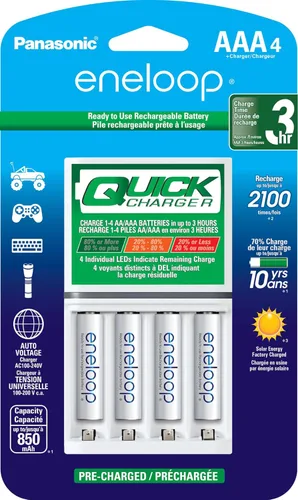 Miniatura 17 de Cargador de batería Panasonic Advanced celda Individual con Eneloop ciclo de 2100 pilas recargables AA Paquete de cargador AA