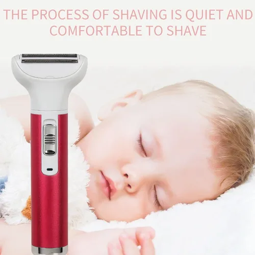 Miniatura 2 de ZJchao para mujeres, 5 en 1 para depilación de dama, impermeable, mini recortadora eléctrica de pelo púbico para piernas, brazo, axila, línea
