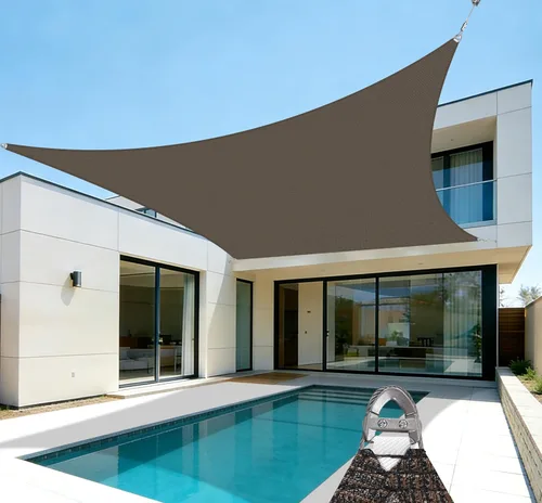 Toldo rectangular de 18 x 22 pies con cable de alambre y anillo en A con bloqueo UV para patio, patio, césped, pérgola, terraza, actividades al aire
