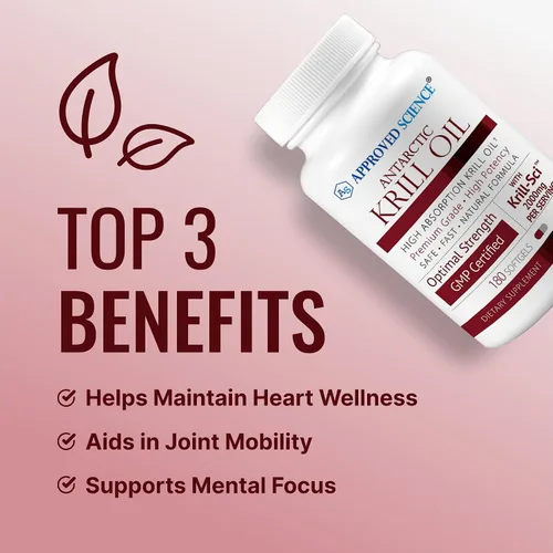 Miniatura 3 de Approved Science Aceite de krill - 2000 mg de aceite de krill antártico, 650 mcg de astaxantina - 260 mg EPA, 160 mg DHA - 180 cápsulas blandas