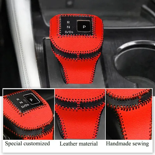 Miniatura 3 de XITER Cubierta de Perilla de Palanca de Cambios Automática de Cuero, Fundas Protectoras de Palanca de Cambios para Nissan Rogue 2014 2015 2016