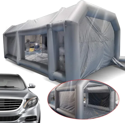Miniatura 3 de Tienda de campaña portátil para automóvil, tienda inflable de cabina de pintura en aerosol, estación de trabajo móvil para automóvil, filtro lavable
