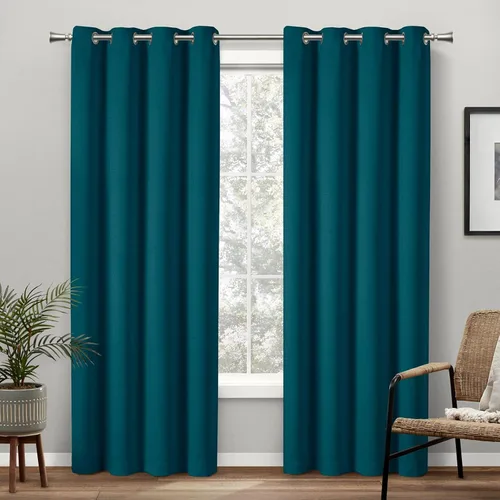 Miniatura 22 de Exclusive Home Curtains - Par de paneles de cortinas, modelo Academy, con ojales para bloqueo total de luz Blanco
