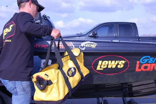 Miniatura 3 de Lew's Bolsa para barco de velocidad, amarilla, resistente al agua