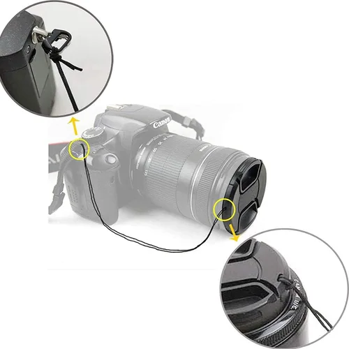 Miniatura 5 de Tapa para lente de cámara de 1.535 in, cubierta para lente de cámara Draduo, pinza central a presión, compatible con cámara Nikon Canon Sony