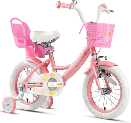 Miniatura 23 de Glerc Maggie Girls Bike, 12-20 Inch Kids Bike for 2-13 Years Old Children, Princess Style Kids Bicycle with Doll-Seat & Basket & Training Wheels