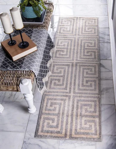 Miniatura 27 de Unique Loom Athens Collection - Alfombra clásica geométrica moderna con diseño de bordes, 3 pies 3 pulgadas x 5 pies 3 pulgadas, negro/beige