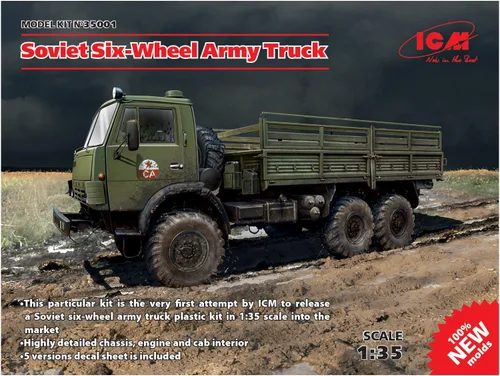 Miniatura 7 de ICM Models 1/35 Kit de modelo de camión del ejército soviético de seis ruedas