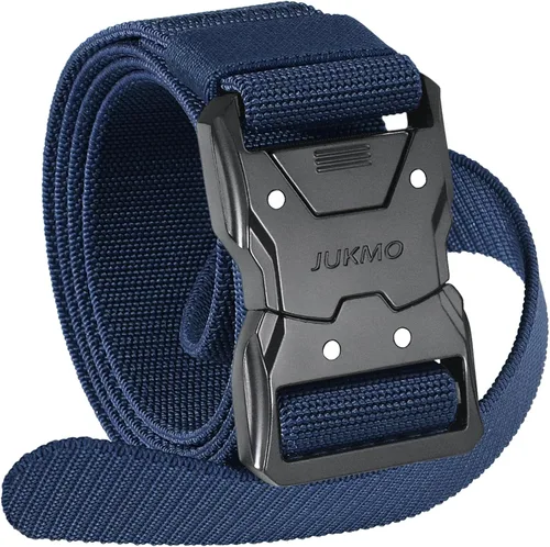 Miniatura 13 de JUKMO - Cinturón táctico de liberación rápida, cinturón de nailon de 1.5 pulgadas estilo militar para senderismo con hebilla de cinturón