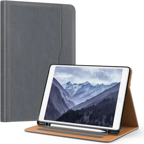 Miniatura 19 de OKP Funda para iPad de 9ª generación 2021/8ª generación 2020/7ª generación 2019 de 10.2 pulgadas, funda con visión multiángulo, cuero PU con soporte