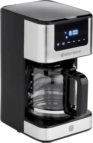 Miniatura 2 de West Bend Cafetera de goteo que prepara caliente o helado, programable con selector de fuerza de preparación, apagado automático y 6 funciones