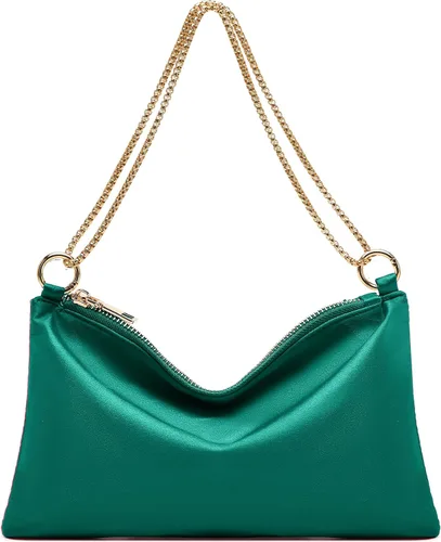 Miniatura 16 de oscaurt Bolso de noche para mujer, cartera de hombro de satén para graduación, compromiso, cóctel, fiesta, boda