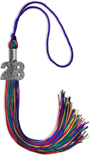 Miniatura 79 de Endea Graduation Borla de un solo color con dije de plata brillante (oro antiguo, 2022)