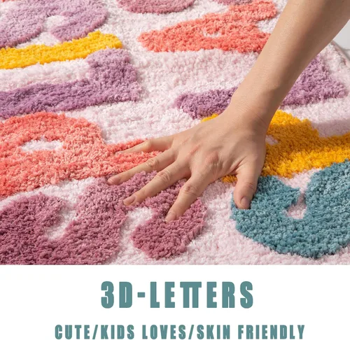Miniatura 3 de Divertidas alfombras de baño bonitas antideslizantes para niños, modernas alfombrillas de microfibra absorbentes