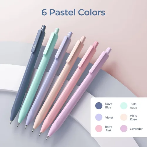 Miniatura 3 de Nicpro Bonito juego de lápices mecánicos, 6 lápices pastel de 0.5 y 0.028 in con 6 tubos de minas HB, borradores y recargas, suministros escolares