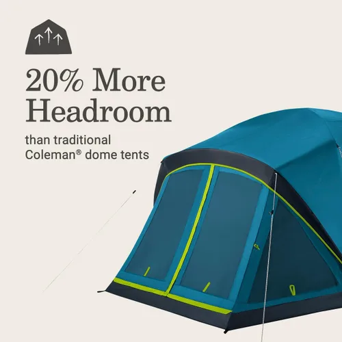 Miniatura 4 de Coleman Skydome - Tienda de campaña para habitación oscura con porche de pantalla y configuración de 5 minutos, tienda de campaña resistente a