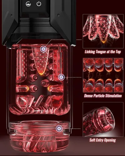 Miniatura 10 de Juguetes sexuales para hombres Bomba de pene - EINSEO AI Sync Masturbador masculino impermeable con 7 modos de succión, empuje, rotación y 7 modos