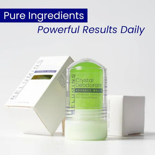 Miniatura 4 de Relumins Desodorante de cristal de aloe vera, sal mineral totalmente natural, no mancha, no irritante, sin aluminio, desodorante hidratante