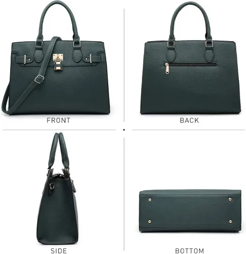 Miniatura 3 de Bolso de mano y bolsos para mujer con asa superior de avestruz bolsa de trabajo con cartera