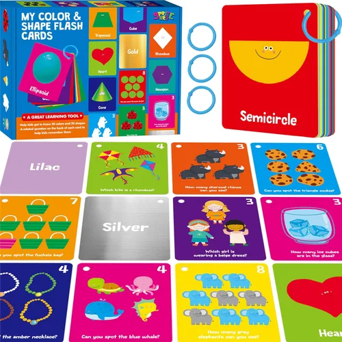 Miniatura 15 de 51 PIEZAS Tarjetas cognitivas en español para bebés, impresas a doble cara, 7 en 1 tarjetas coloridas, alfabeto, números, alimentos, animales