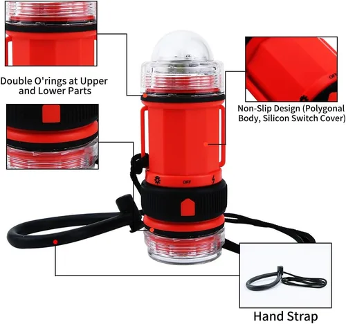Miniatura 4 de Potente luz de buceo, linternas impermeables linterna de buceo, luces submarinas de alto lúmenes linternas linternas. linterna submarina más