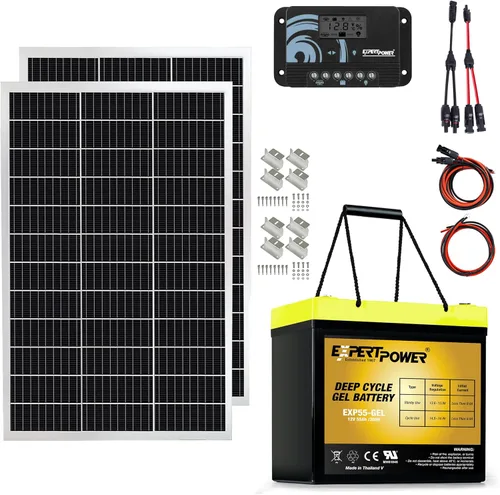 Miniatura 10 de ExpertPower Kit de panel solar Panel solar mono de 200 vatios de 12 voltios + controlador de carga solar MPPT 30A 12V/24V, para RV, marina