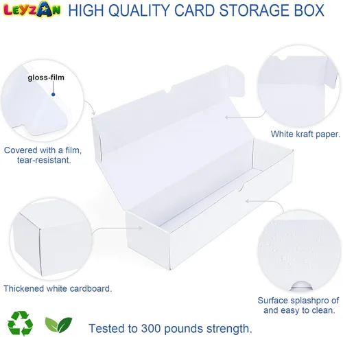 Miniatura 3 de Caja de almacenamiento de tarjetas coleccionables, paquete de 8 • Caja de almacenamiento de cartón corrugado de 1000 unidades con divisores