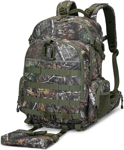 TIANHAOPIU Pro - Mochila táctica de caza de 48 L, compartimento militar para cuchillos de camuflaje Molle, puerto USB listo para acampar al aire