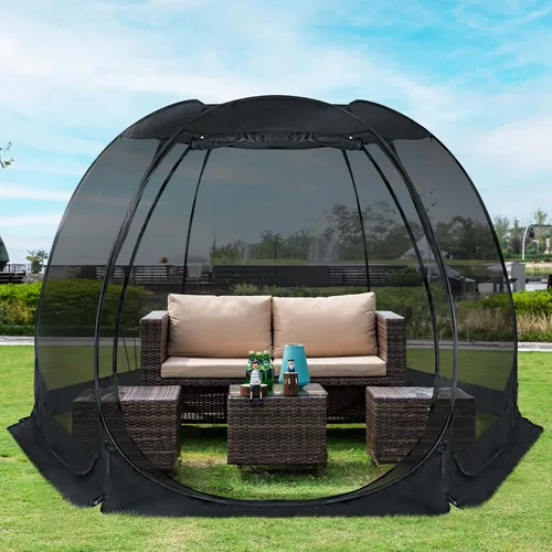Miniatura 13 de Alvantor Tienda de campaña desplegable para casa, cenador instantáneo al aire libre con mosquitera y protección solar UPF 50+, refugio portátil
