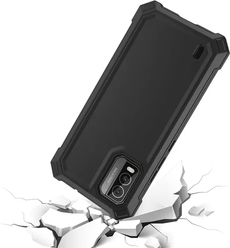 Miniatura 2 de Funda para Nokia C210 con protector de pantalla, parte delantera trasera de cuerpo completo, protección resistente, silicona suave esmerilada, grado