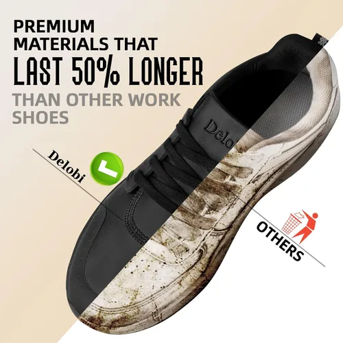 Miniatura 6 de Zapatos de trabajo antideslizantes para hombres, zapatos de cocina antideslizantes resistentes al agua, para restaurante, chef, servicio