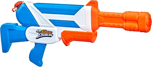 Nerf Super Soaker Twister Water Blaster, 2 corrientes de agua giratorias, bomba al fuego, diversión de chorro de agua al aire libre para niños,