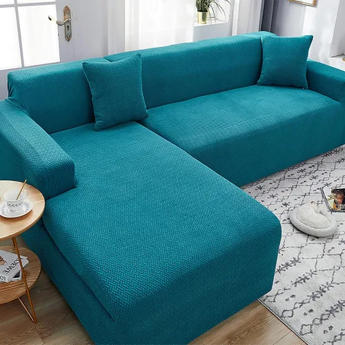Miniatura 22 de Fundas elásticas para sofá modular, funda de sofá jacquard en forma de L, gruesa y antideslizante, protector de muebles, funda de sofá adecuada