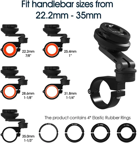 Miniatura 6 de Soporte de teléfono para motocicleta, soporte para teléfono celular con módulo amortiguador de vibraciones, soporte de manillar de bicicleta frontal