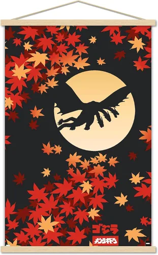 Miniatura 13 de Trends International Godzilla - Póster de pared de silueta, 34 pulgadas de largo x 22.4 W, versión premium sin marco