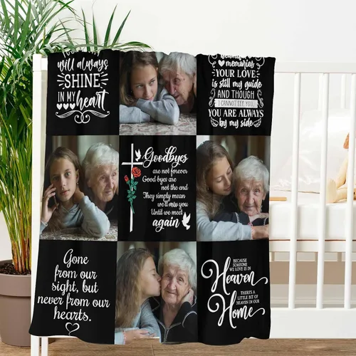 Miniatura 6 de MyPupSocks Manta Conmemorativa Personalizada con Foto, Manta de Simpatía Personalizada, Regalo Conmemorativo Personalizado para Pérdida de un Ser