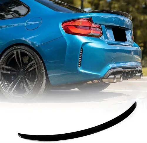 Alerón trasero negro mate para BMW Serie 2 F22 F87 M2 Coupé 2014-2020 220i 228i 230i M235i M240i Tapa trasera de fibra de vidrio Highkick Wing Lip