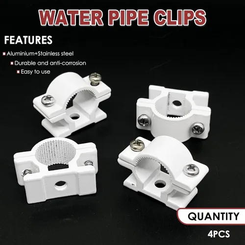 Miniatura 2 de 4 clips de tubería de agua, abrazadera de tubo de aluminio montada en la pared, abrazaderas C, para tubos de diámetro exterior de 0.709 in/0.7