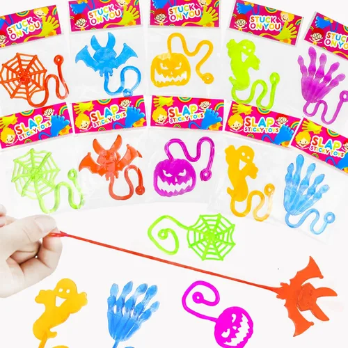 30 golosinas de Halloween sin dulces para niños, manos pegajosas, regalos de fiesta, bolsas de golosinas para niños pequeños, bolsas de dulce o