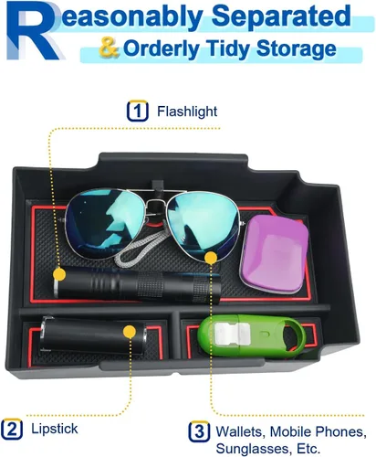 Miniatura 4 de Organizador de consola central Crosstrek 2024 2025 2026 para Subaru Crosstrek (Base/Premium/Sport/Limited/Wilderness), bandeja de consola Crosstrek