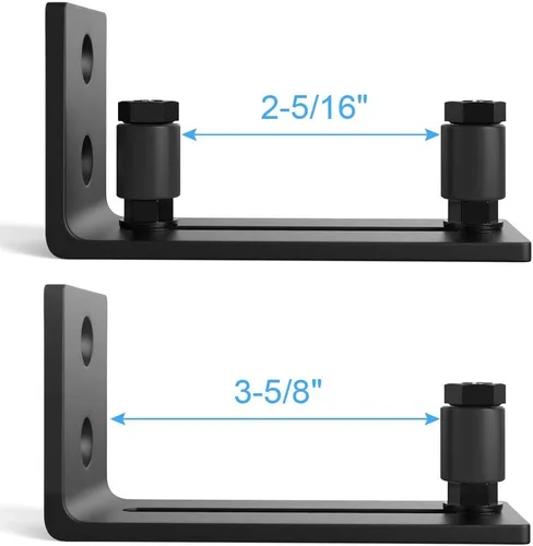 Miniatura 2 de ZEKOO Guía de piso para puerta de granero, herrajes para puerta corredera, guía de pared inferior de puerta, diseño empotrado, rodillo plano para 2
