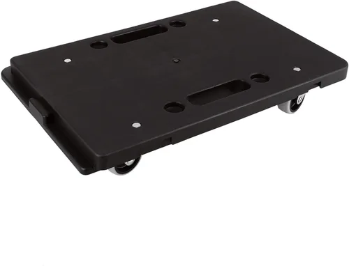 Carrito de muebles resistente con 4 ruedas – Carretilla plana portátil de 16.3 x 11 pulgadas para mudanza, capacidad de 500 libras (negro)