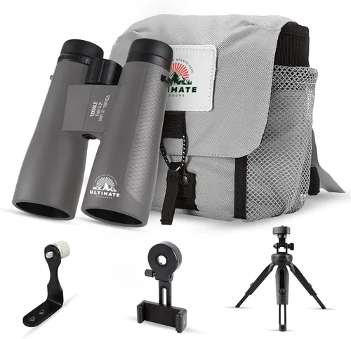 Miniatura 8 de Ultimate Outdoors Prismáticos HD de 12 x 50 para adultos – Potentes prismáticos impermeables con adaptador de teléfono y soporte de trípode Prisma