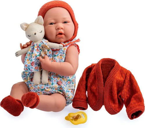 Miniatura 11 de JC Toys La Newborn Muñeca bebé niña de 15 pulgadas de vinilo anatómicamente correcta con traje blanco y rosa y accesorios de lujo Diseñada