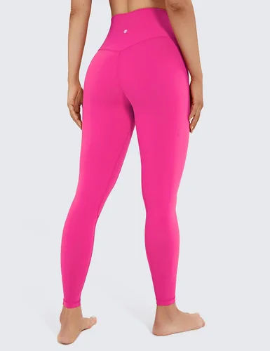 Miniatura 54 de CRZ YOGA Leggings de entrenamiento para mujer con sensación de desnudez cepillada de 25 pulgadas, pantalones de yoga de compresión de cintura alta