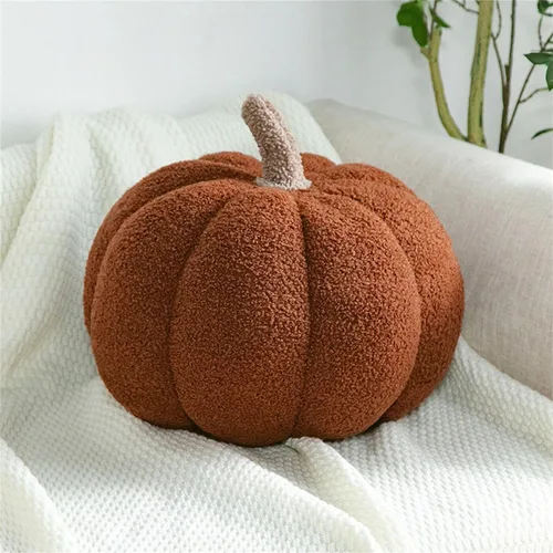 Miniatura 18 de Almohada de calabaza, cojín con forma de calabaza, almohada de felpa de calabaza, decoración de almohada de calabaza, cojín decorativo de calabaza