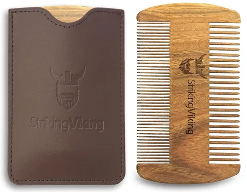 Miniatura 5 de Striking Viking – Peine de madera plegable ideal para cabello y barba, peine de madera antiestática para hombres Peine plegable - Grande